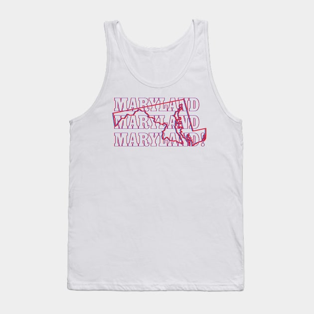 Maryland State Map & Label Tank Top by Ignition